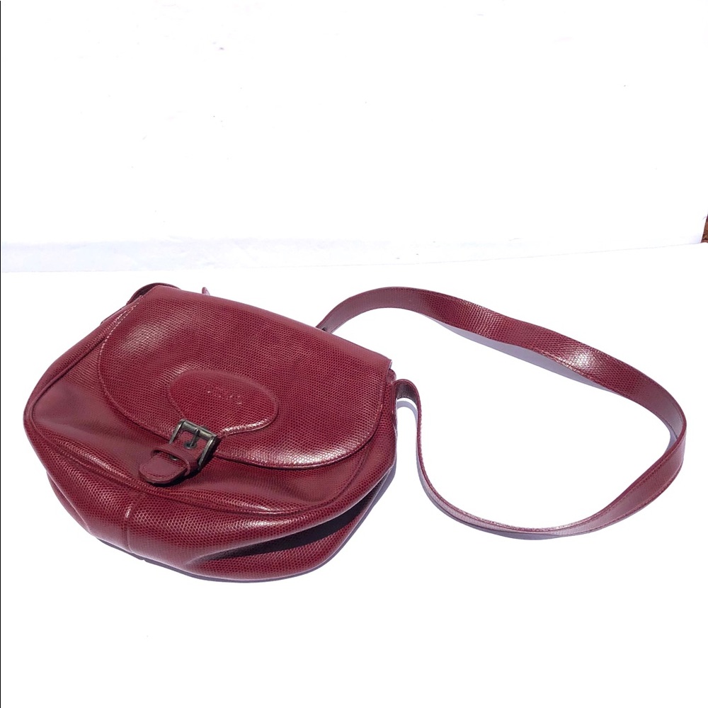 DESMO SHOULDER CROSSBODY BAG RED LEATHER - ITALY